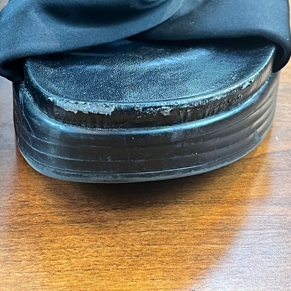 Donald Pliner Folley Black Knit Slide Sandals Chunky Platform Sz 10 Y2K - Picture 3 of 15